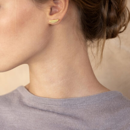 Silver gold-plated studs