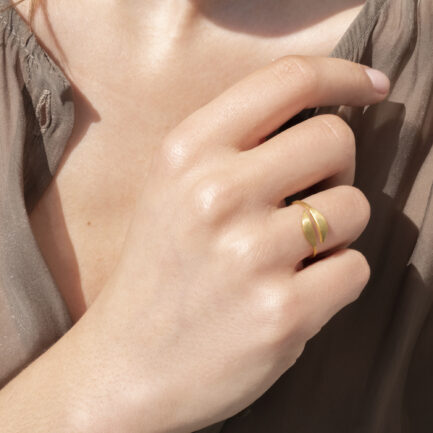 Gold-plated open ring