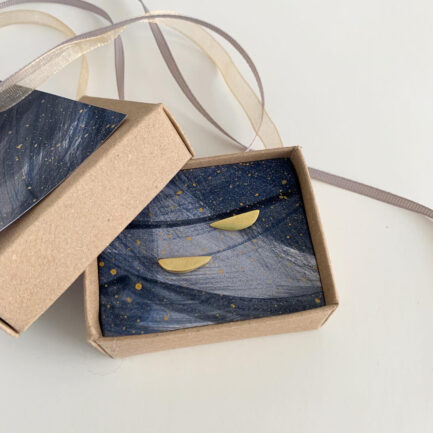 Silver gold-plated studs