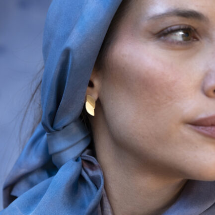 Silver gold-plated spira studs