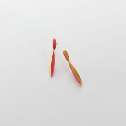 "Ondine" silhouette earrings with enamel