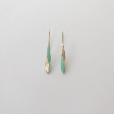"Ondine" twisted long drop earrings