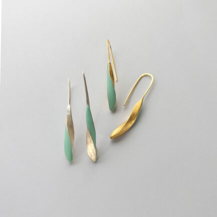 "Ondine" twisted long drop earrings