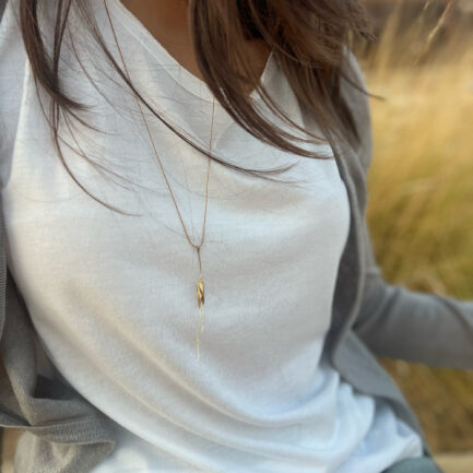 Wild oat botanical pendant